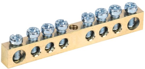 Шина IEK PEN "земля-ноль" 6х9мм 8/1 8 групп крепление по центру картинка 